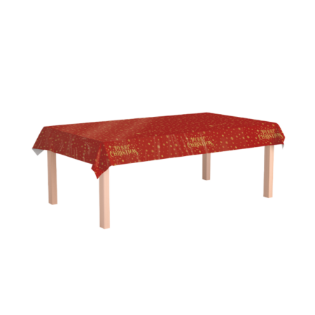 Tafelkleed kerst 137x274cm rood