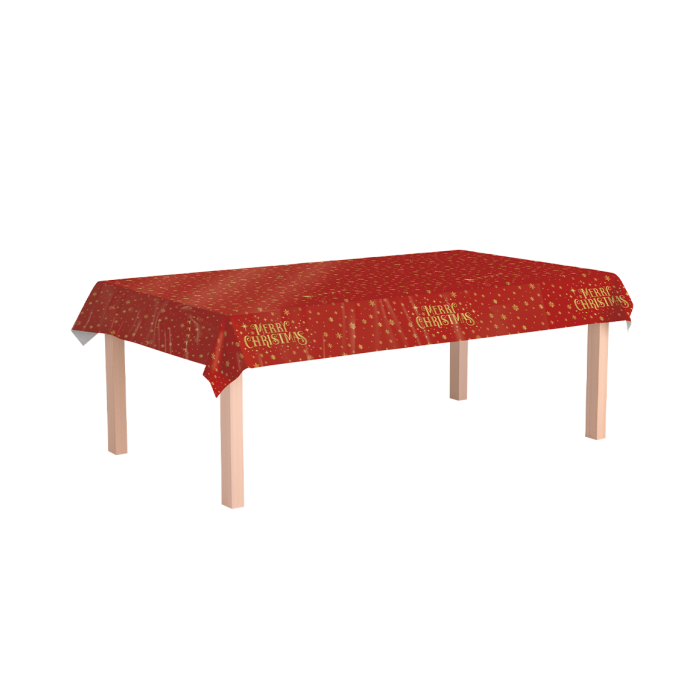 Tafelkleed kerst 137x274cm rood