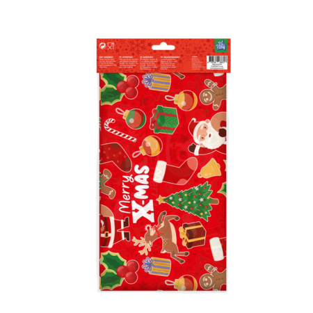 Tafelkleed kerst bedrukt 137x274cm rood