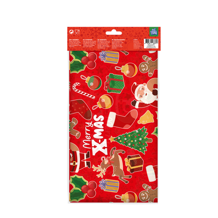 Tafelkleed kerst bedrukt 137x274cm rood