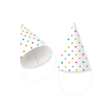 Paperdreams Papier hoedje Party dots 6st | Paperdreams