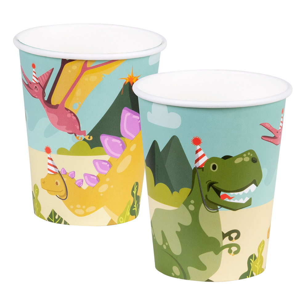 Papieren bekers Dino party set a 10 21cl | Boland