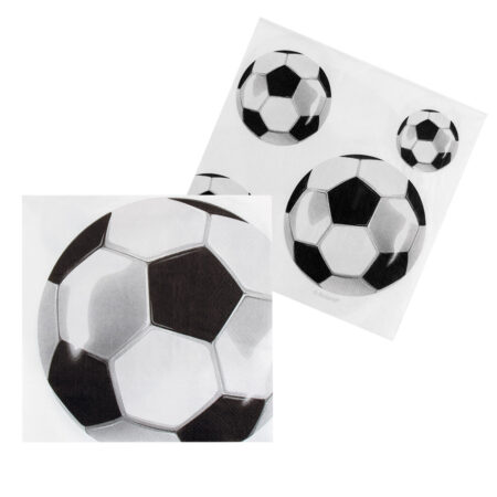 Papieren servetten Voetbal 33x33cm | Boland
