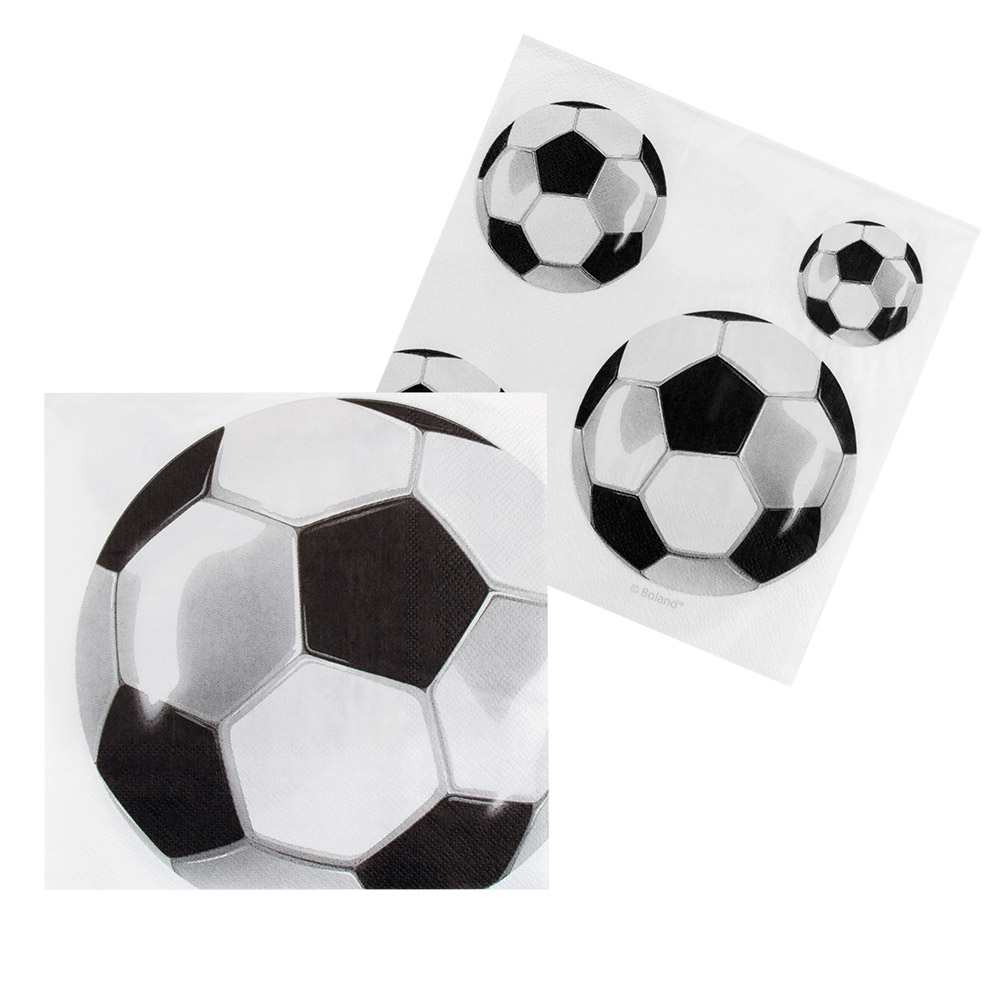 Papieren servetten Voetbal 33x33cm | Boland