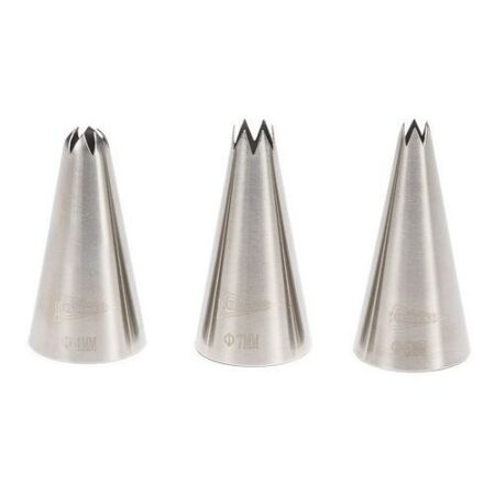 Patisse spuitmondjes roestvrijstaal 3 stuks | Patisse