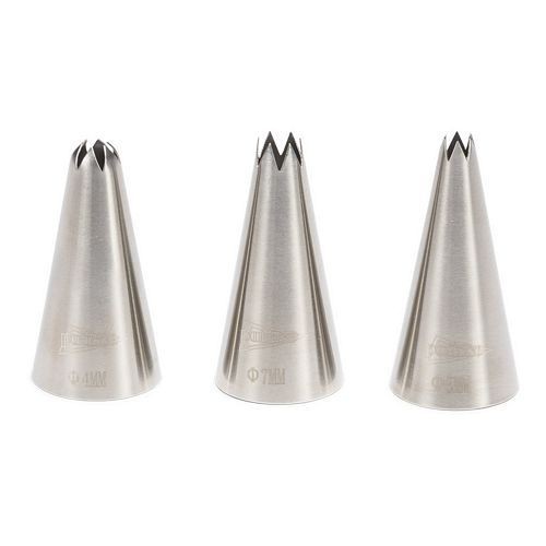 Patisse spuitmondjes roestvrijstaal 3 stuks | Patisse