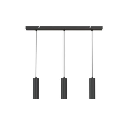 Pendel 3-Lichts hanglamp GU10 Zwart