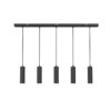 Pendel 5-Lichts hanglamp GU10 Zwart