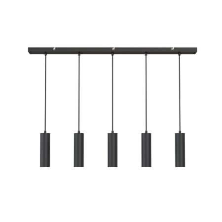 Pendel 5-Lichts hanglamp GU10 Zwart