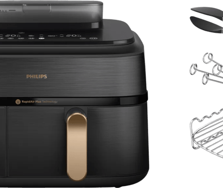 Philips 5000 Series Dual Basket NA552/00 + Dubbellaagse kookset