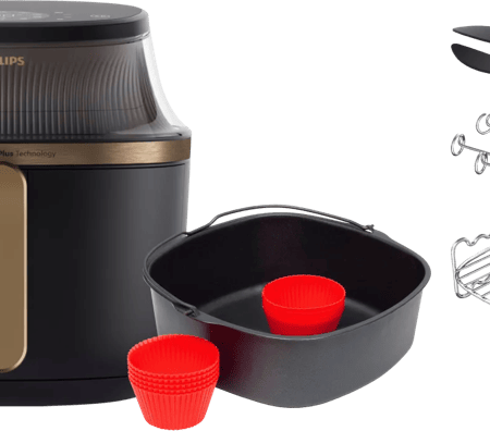 Philips Airfryer XL 3000 Serie NA332/00 + Dubbellaagse kookset + Bakmeesterset
