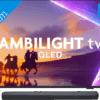 Philips Ambilight 65" PUS8500 QLED 4K (2025) + JBL Bar 300 MK2 Zwart