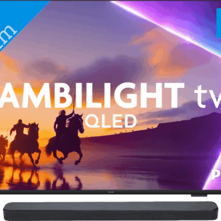 Philips Ambilight 65" PUS8500 QLED 4K (2025) + JBL Bar 300 MK2 Zwart