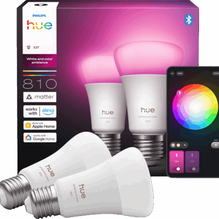 Philips Hue A60 White and Color E27 810lm 2-pack