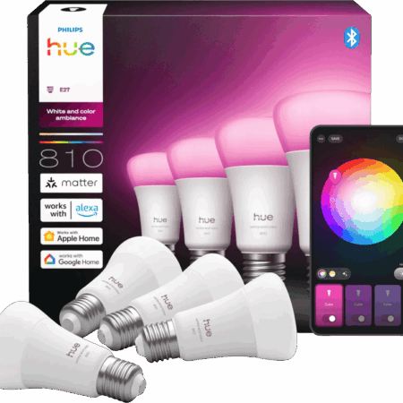 Philips Hue A60 White and Color E27 810lm 4-pack