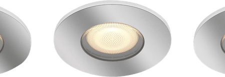 Philips Hue Adore badkamerinbouwspot White Ambiance - rond - Chroom 3-pack + dimmer