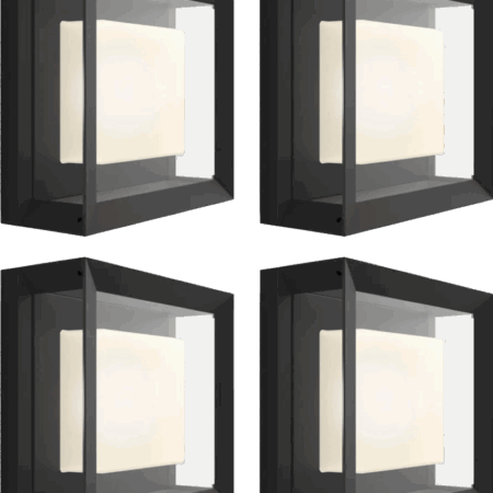 Philips Hue Econic muurlamp White and Color Zwart modern 4-pack