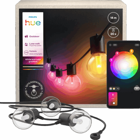Philips Hue Festavia Globe Lichtsnoer - 14 meter - 20 lampen