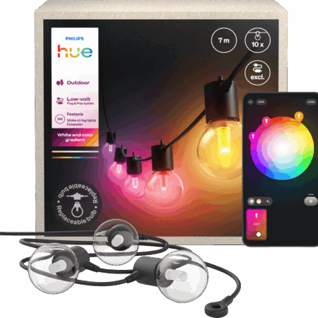 Philips Hue Festavia Globe Lichtsnoer - 7 meter - 10 lampen - Uitbreiding
