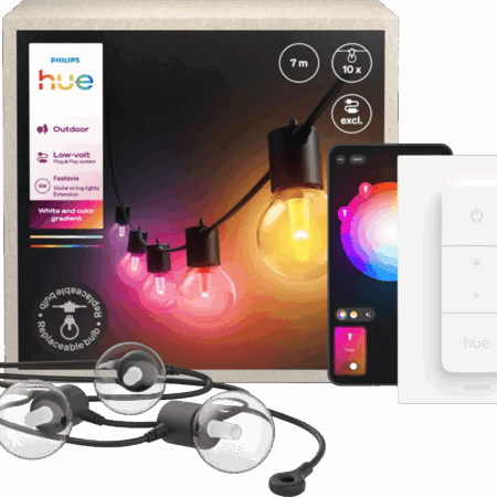 Philips Hue Festavia Globe Lichtsnoer - 7 meter - Uitbreiding + Dimmer