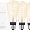 Philips Hue Filament White Ambiance Edison XL 3-pack + dimme