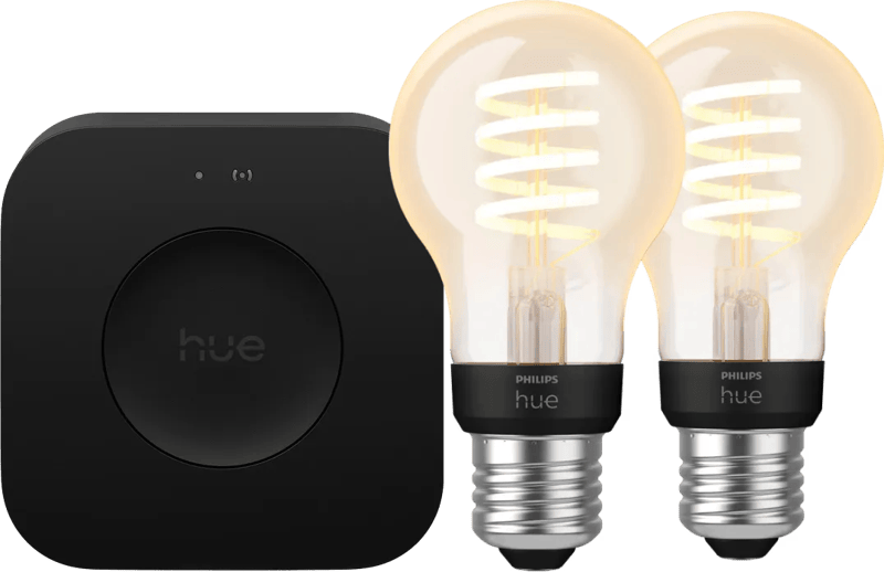 Philips Hue Filament White Ambiance Standaard Duo Pack + Bridge Pro
