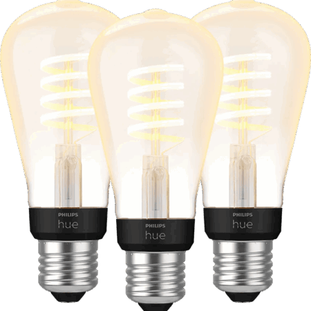 Philips Hue Filamentlamp White Ambiance Edison E27 3-pack