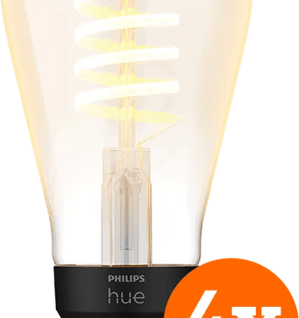 Philips Hue Filamentlamp White Ambiance Edison E27 4-pack