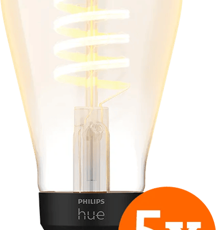 Philips Hue Filamentlamp White Ambiance Edison E27 5-pack