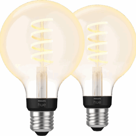 Philips Hue Filamentlamp White Ambiance Globe E27 2-pack