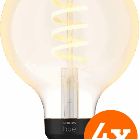 Philips Hue Filamentlamp White Ambiance Globe E27 4-pack