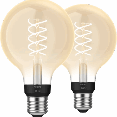 Philips Hue Filamentlamp White Globe E27 2-pack