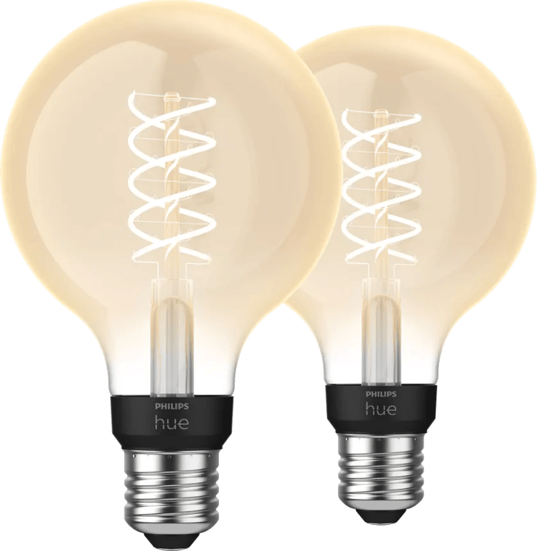 Philips Hue Filamentlamp White Globe E27 2-pack