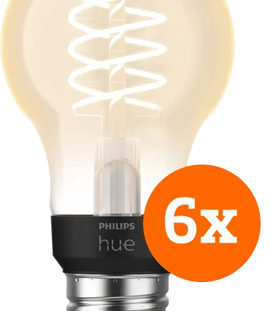 Philips Hue Filamentlamp White Standaard E27 - 2023 - 6-pack