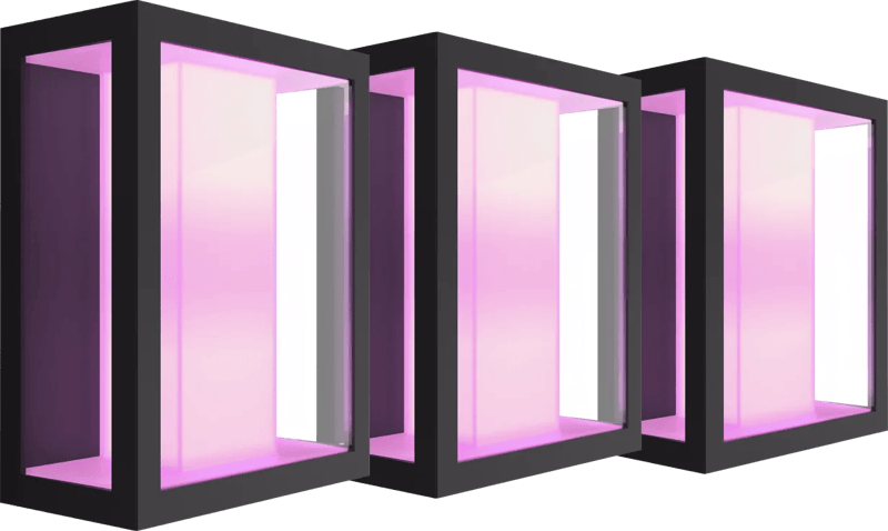 Philips Hue Impress muurlamp White and Color zwart breed 3-pack