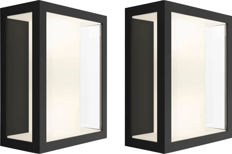 Philips Hue Impress muurlamp White and Color zwart breed duo pack