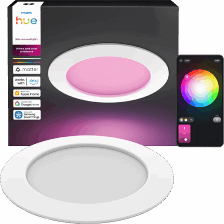 Philips Hue Inbouwspot Slim - White and Color - 170mm - Wit