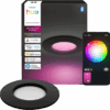 Philips Hue Inbouwspot Slim - White and Color - 90mm - Zwart