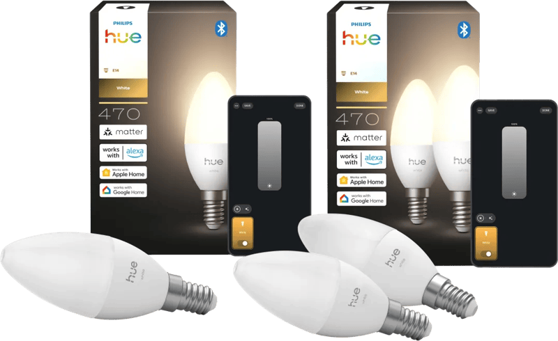 Philips Hue Kaarslamp White E14 3-Pack