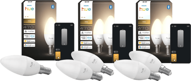 Philips Hue Kaarslamp White E14 5-Pack