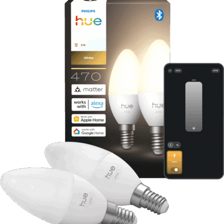 Philips Hue Kaarslamp White E14 Duo Pack