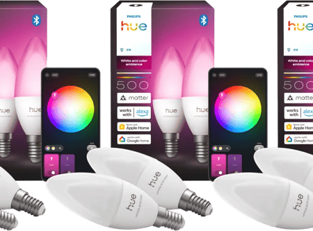 Philips Hue Kaarslamp White and Color E14 6-Pack