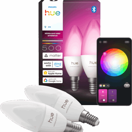 Philips Hue Kaarslamp White and Color E14 Duo Pack