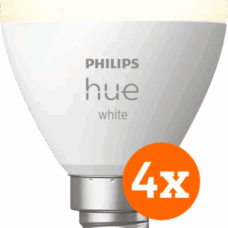 Philips Hue Kogellamp White E14 4-pack
