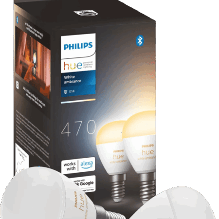 Philips Hue Luster kogellamp White Ambiance E14 2-pack