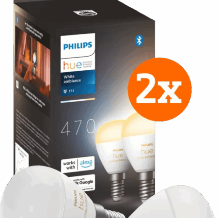 Philips Hue Luster kogellamp White Ambiance E14 4-pack