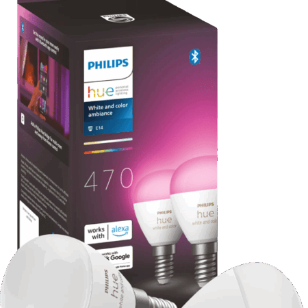 Philips Hue Luster kogellamp White and Color E14 2-pack