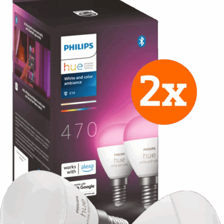 Philips Hue Luster kogellamp White and Color E14 4-pack