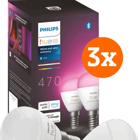 Philips Hue Luster kogellamp White and Color E14 6-pack