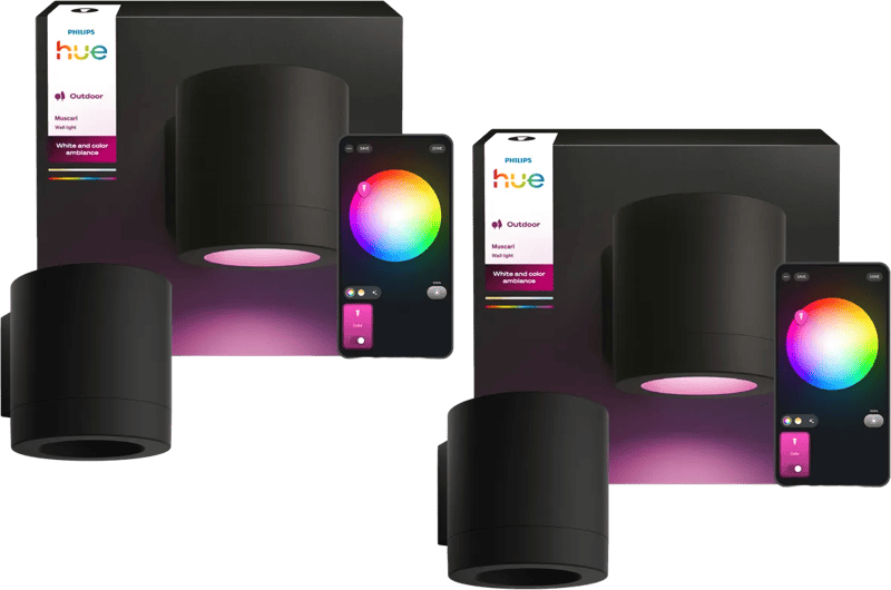 Philips Hue Muscari Muurspot Buiten Duo Pack